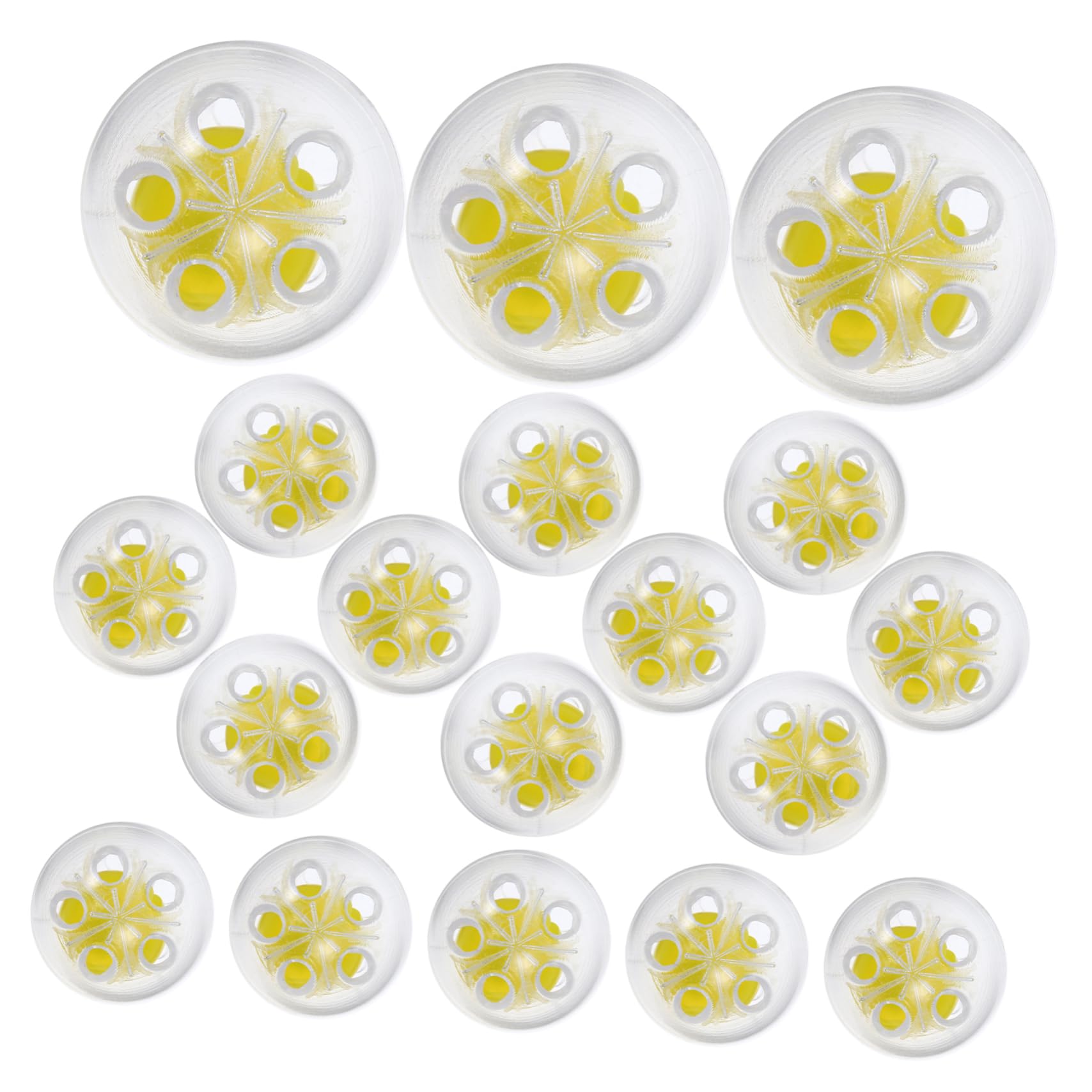 DOITOOL Ball Inserts 50 Pack Rattle Balls for Toys Pet Squeakers Baby Playthings Bright Engaging