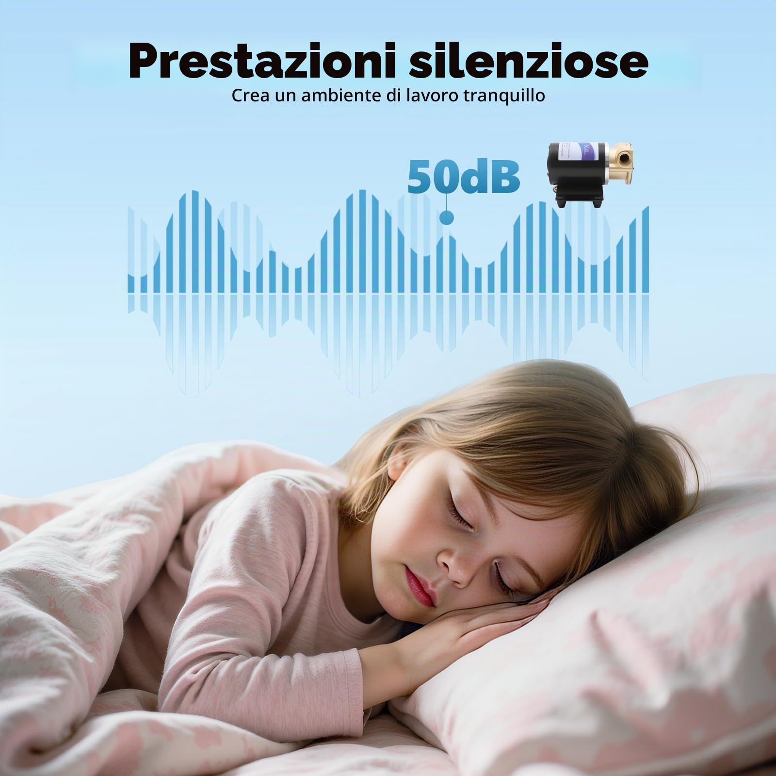 Pompa di Sentina Autoadescante 23 L/30 L/min - Pompa Dell'Acqua di Pressione Calda e Fredda, di Copertura e di Aumento Della Pressione