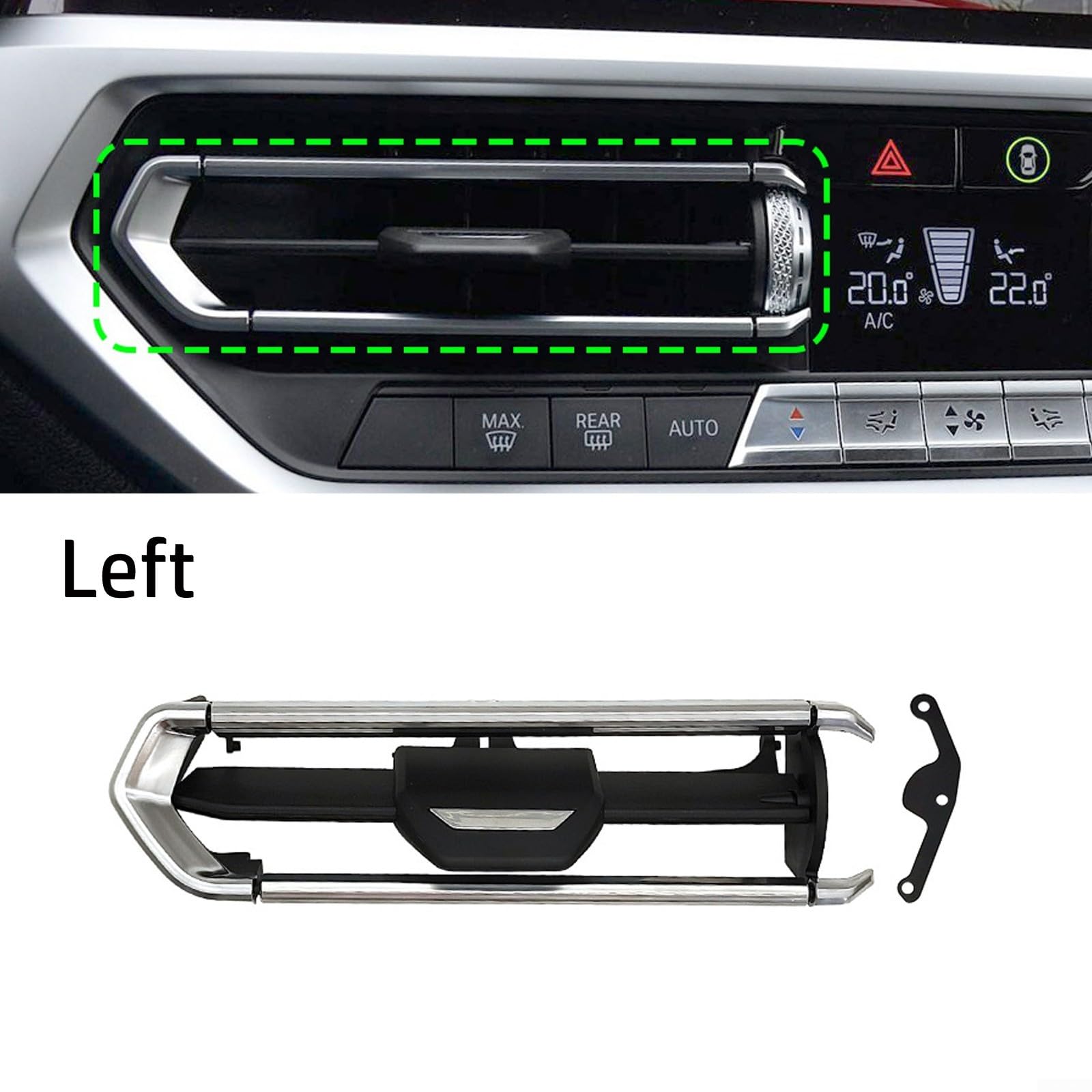 Clip per griglia di uscita dell'aria del paraurti 64119855415 per BMW Serie 1 2 3 4 2019 2022 Sostituzione Diretta Soluzione (destra)