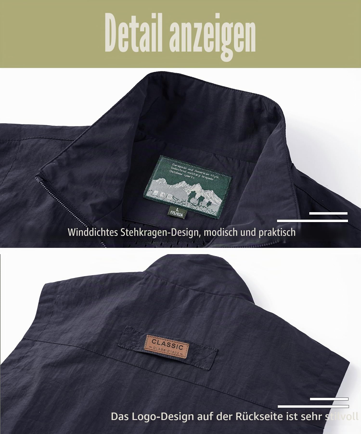 Herren Outdoor Weste Leicht Atmungsaktiv Schnelltrocknende Anglerweste Freizeitweste mit Vielen Taschen Sommer Ärmellose Jacke Winddicht Sport Multifunktionsweste für Camping Fotografie