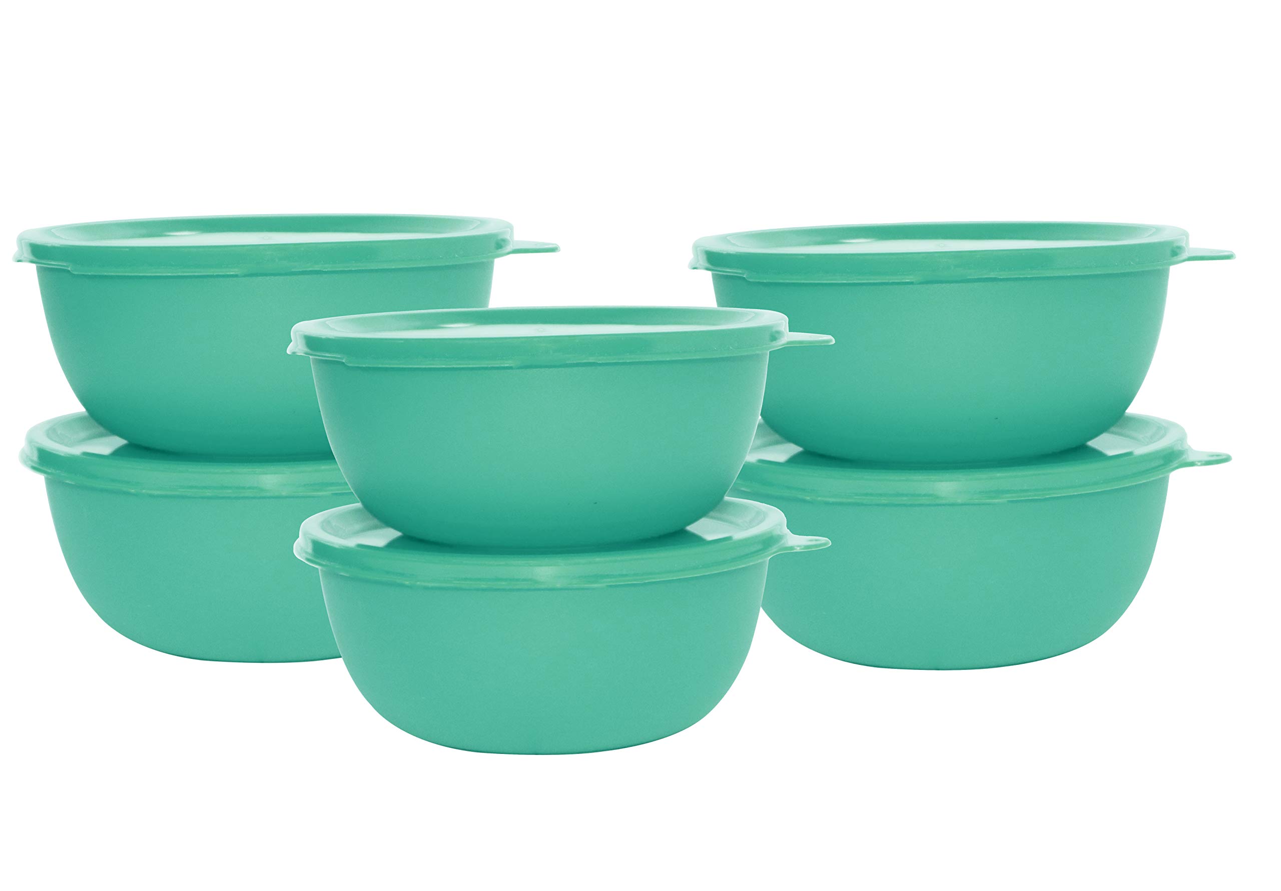 FlowAura Microwave Safe Plastic Coated Stainless Steel Air Tight Serving and Storage Bowl with Lid, Green Color (Set of 6) Size 14 cm, Capacity : 400 ml Each Bowl (B08LQHL32D) Amazon Price History, Amazon Price Tracker