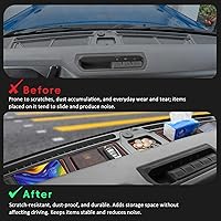 Vista 79 de Auovo Bandeja de cubierta para salpicadero compatible con accesorios Ford Bronco 2021 2022 2023 2024 2025 Compartimentos de silicona antideslizante