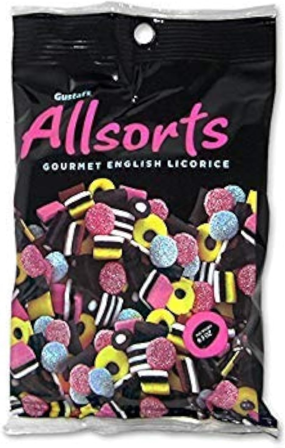 Gustaf's AllSorts Gourmet English Licorice Candy, 6.3 Ounce Peg Bag