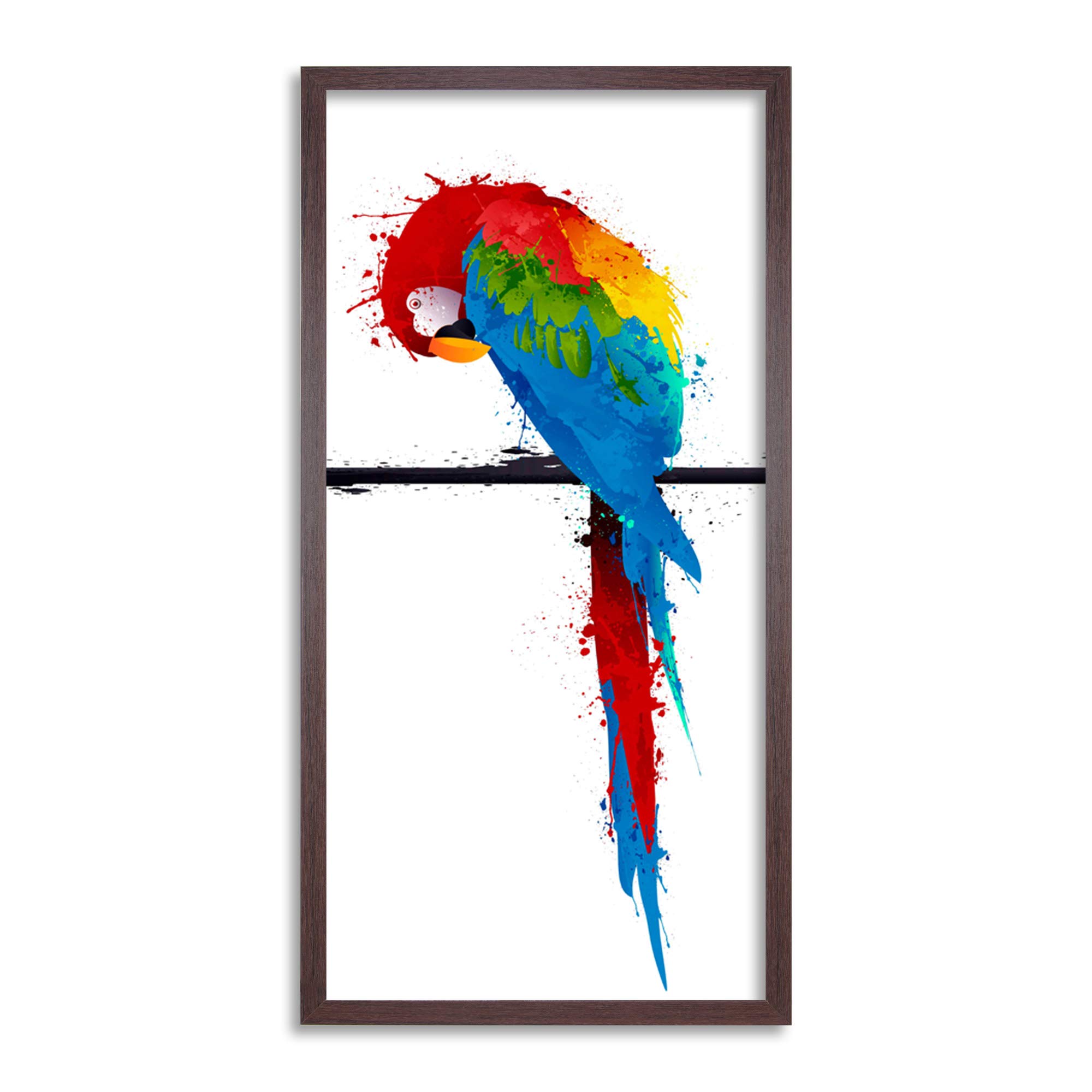 Close Up Head the Blue and Yellow Macaw Parrot Bird in Garden at