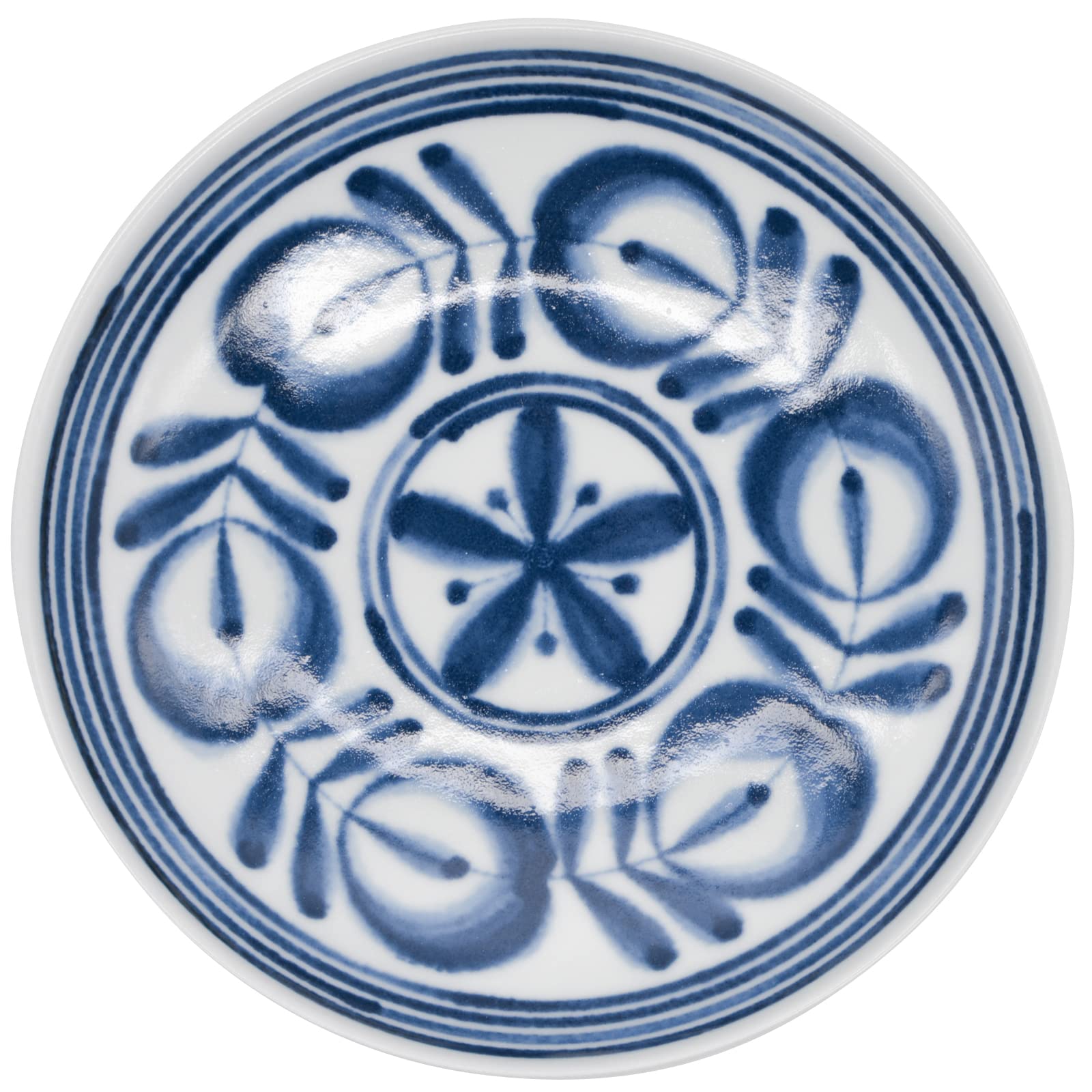 陶器製の黒と青のプレート 桔梗プレート 黒陶【3サイズ】（190-230）