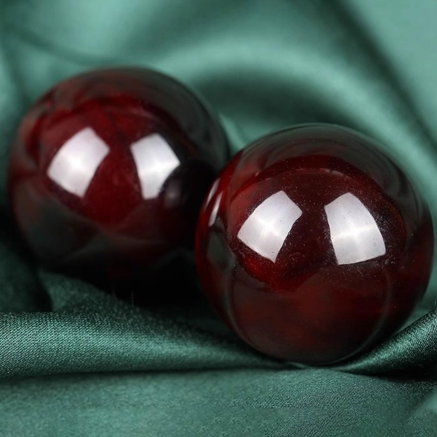 Bolas Baoding Pelotas de Masaje antiestrés Solid Envy Karma Bola de energía Material Mineral Cristal(Color:C,Size:)
