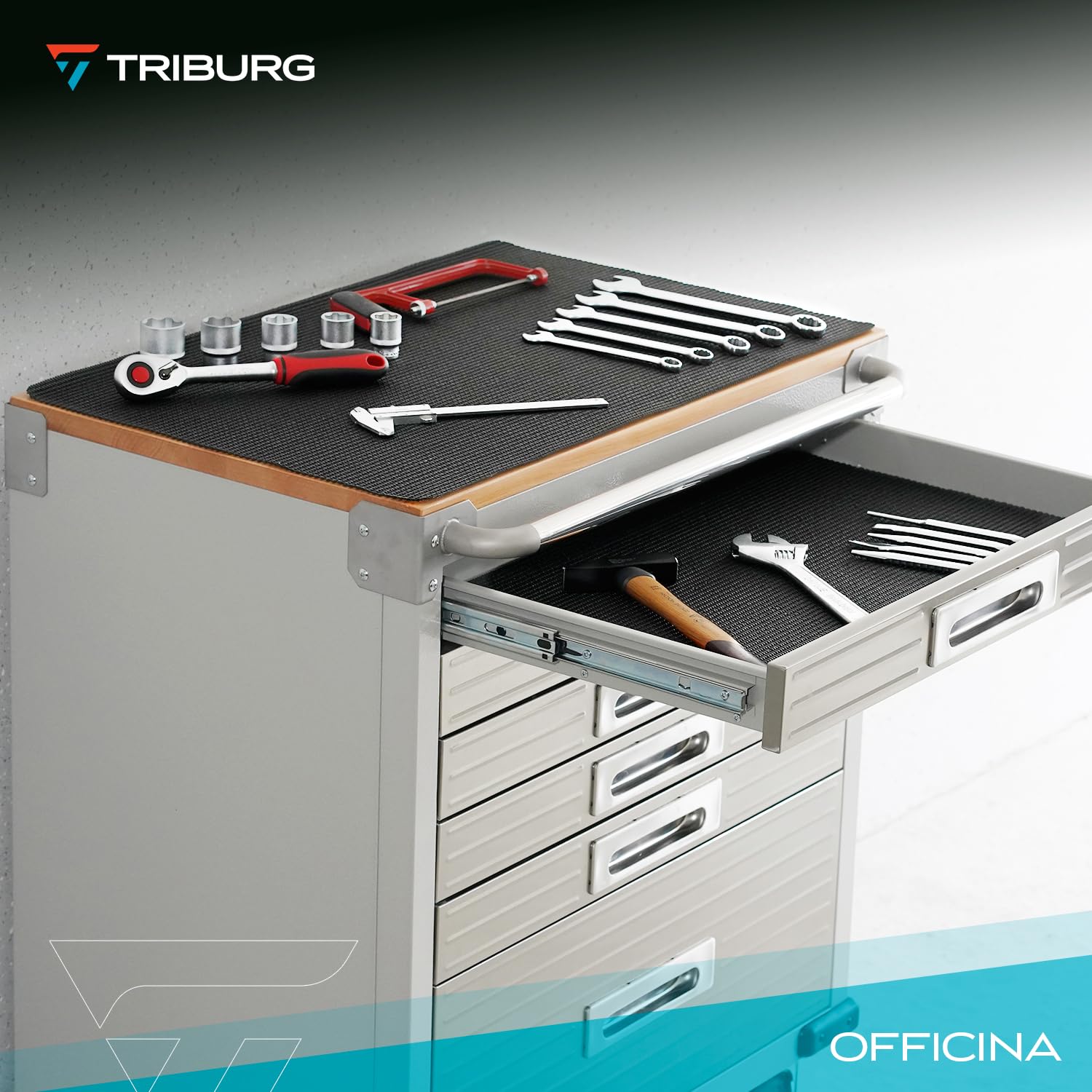 TRIBURG Tappetino universale antiscivolo 120x180 cm Può essere tagliato a misura e lavato - Tappetino per bagagliaio auto | Tappetino antiscivolo per moquette | Tappetino per cassetto