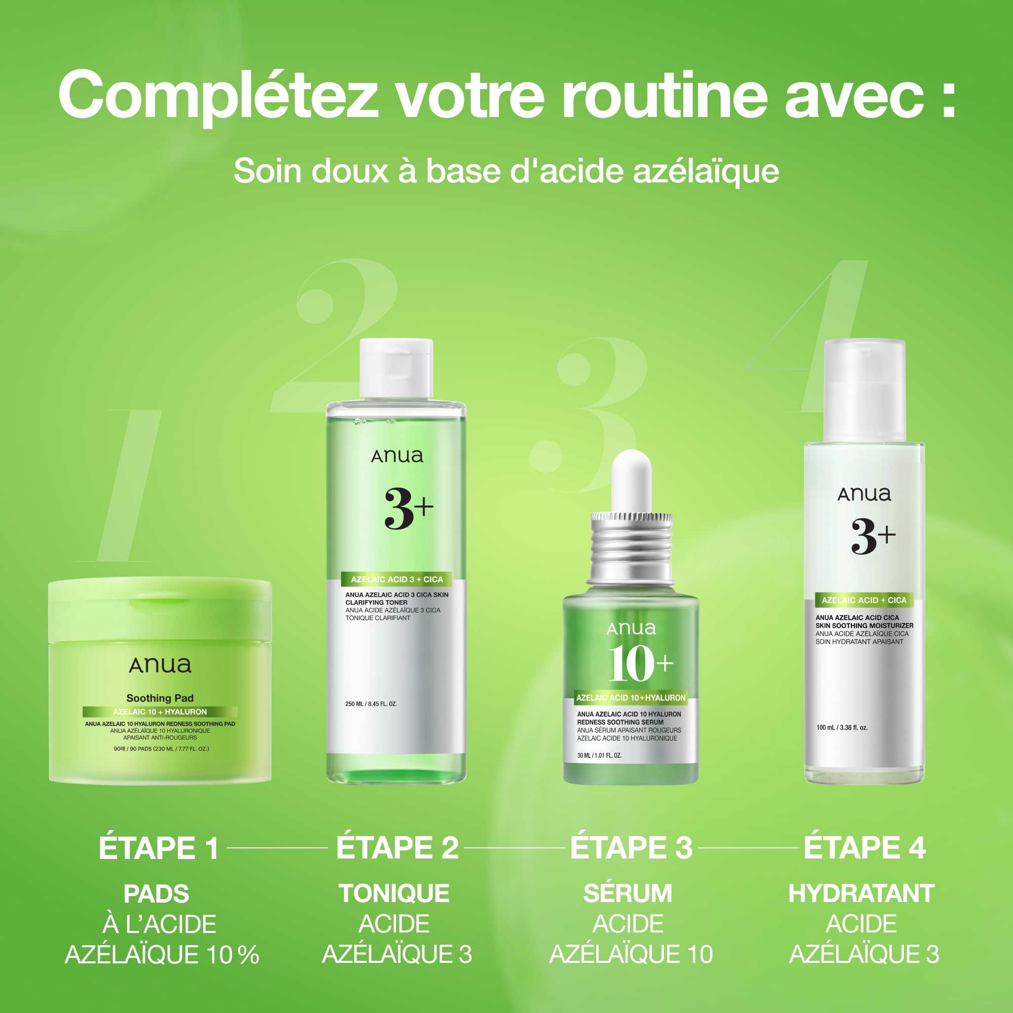 Anua Sérum Acide Azélaïque 10% – Serum Visage Apaisant Rougeurs & Imperfections, Acide Hyaluronique & Niacinamide, Peau Sensible, Skincare Coréenne, (30ml/ 1.01 fl oz.)