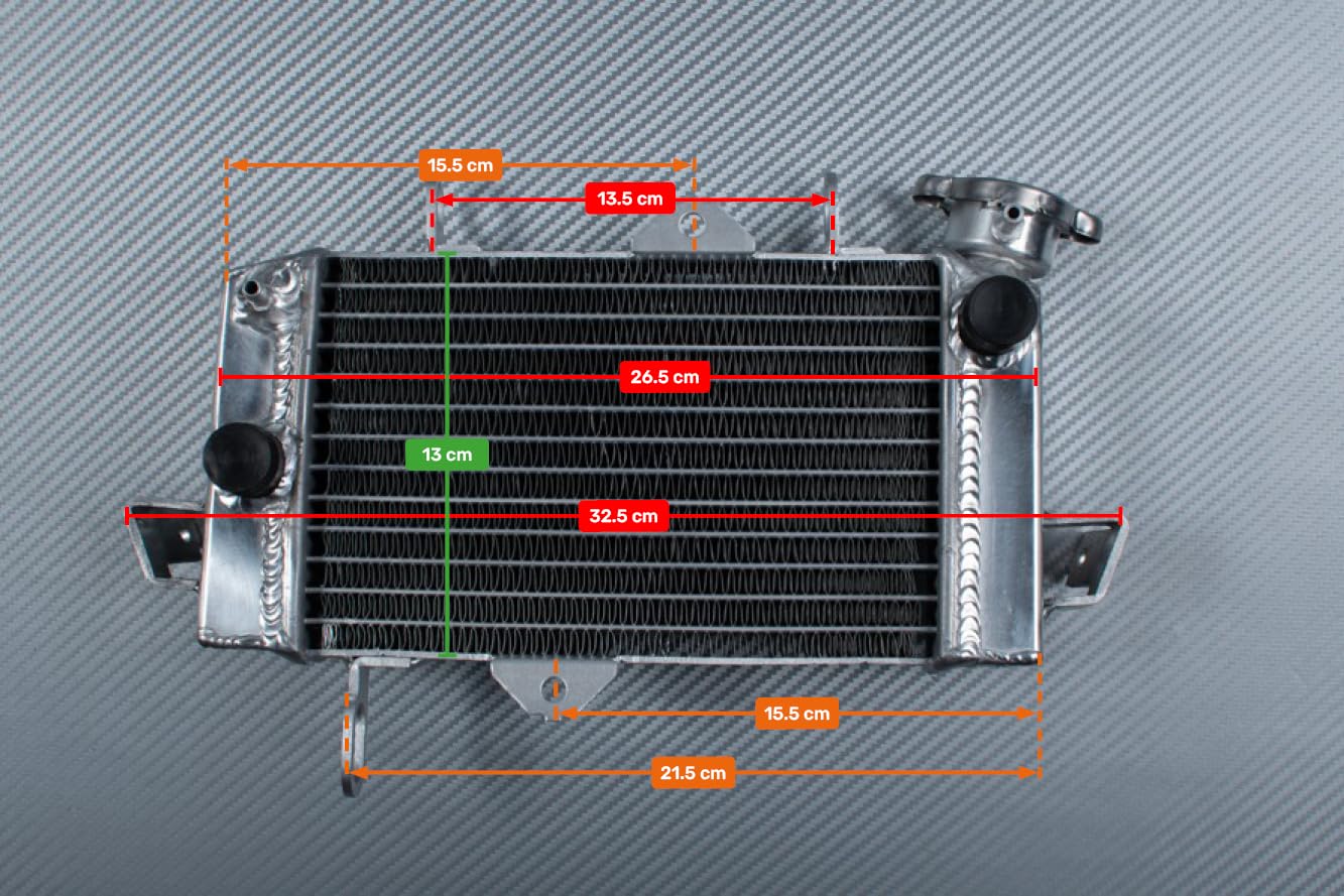 avdb-moto Radiador de Agua compatible con YAMAHA YZF-R125 YZF R125 RE06 2008-2013 Plata Racing de Recambio