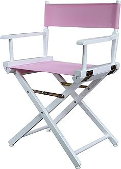 Casual Home 200-01/021-22 Director Chair 18" - Classic Height WhiteFrame/Pink Canvas