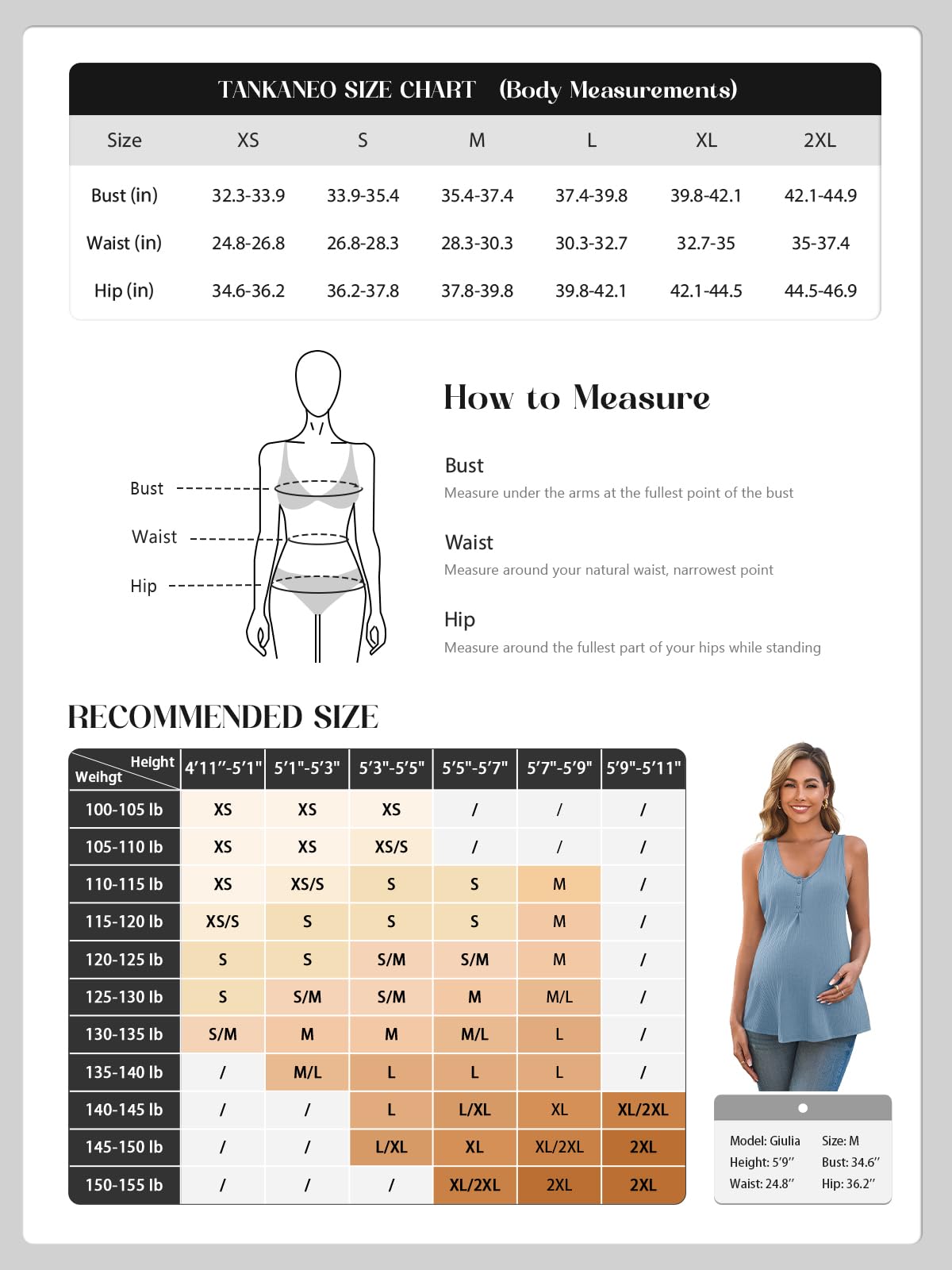 Tankaneo Canotte da donna premaman Henley estive scollo rotondo a costine maglia senza maniche camicie casual vestibilità ampia vestiti per gravidanza