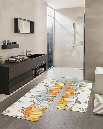 Miniatura 2 de Tapete de baño de eucalipto y calabaza para bañera, antideslizante, de secado rápido y absorbente, de tierra de diatomeas, tapete lavable de cocina,