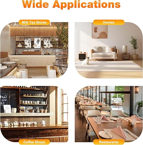 Miniatura 8 de Mezclador eléctrico de bebidas, mezclador retro y espumador de leche, taza de acero inoxidable de 17.7 fl oz, 2 velocidades (16,000-22,000 RPM),