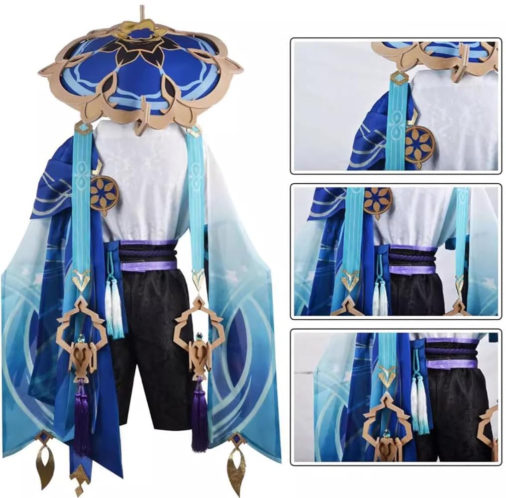 Amazon.co.jp: [DOZZZY] ウィッグ +帽子付き 原神 散兵 コスプレ