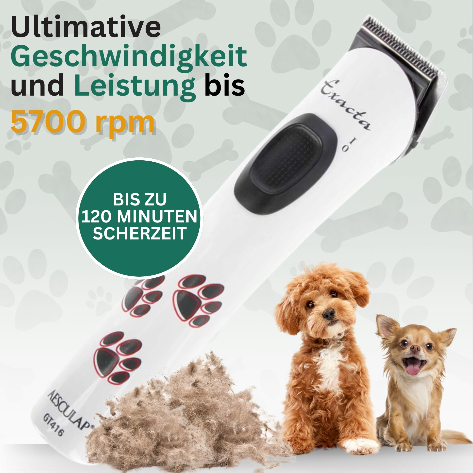 Agrarzone Aesculap Exacta Hundeschermaschine weiß Schermaschine Hund Moser