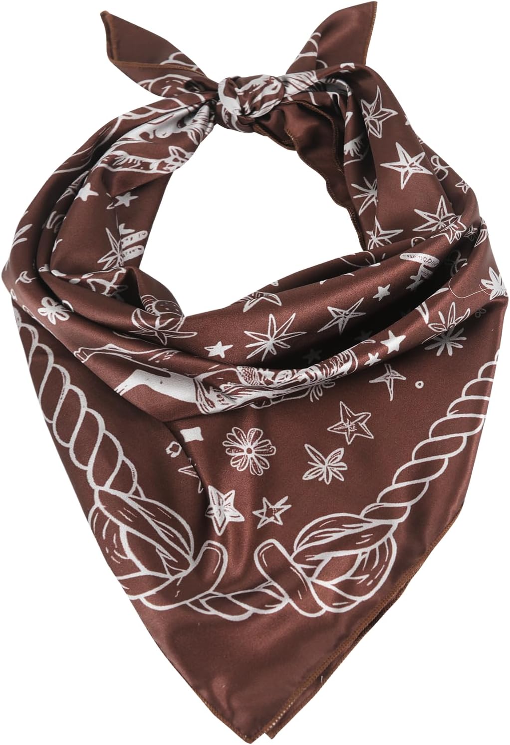 Satin Silk Square Scarf Unisex Western Bandanas 27" Large Handkerchiefs | PT Haahoos Cowboy,Cowgirl Bandanas,Satin Large Hair Scarves,Wrap,27 Inches Headwear Square,Bachelorette,Western,Party Favors