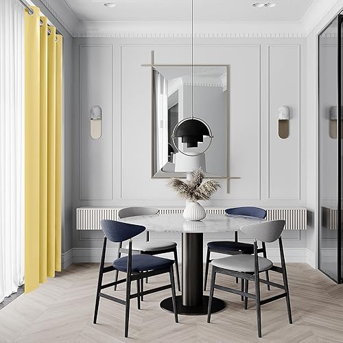 Miniatura 3 de DWCN Cortinas opacas para sala de estar, cortinas Drakening de habitación para dormitorio, cortinas térmicas sólidas para proteger la privacidad -