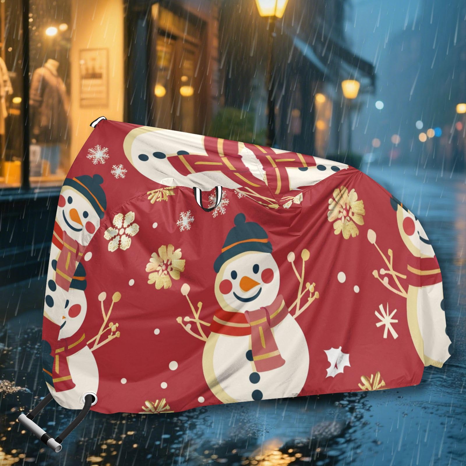 Housse de vélo d'extérieur imperméable avec trous de verrouillage - Protection contre la poussière, la pluie, la neige, les UV - Pour vélo électrique de montagne - Convient à la plupart des vélos