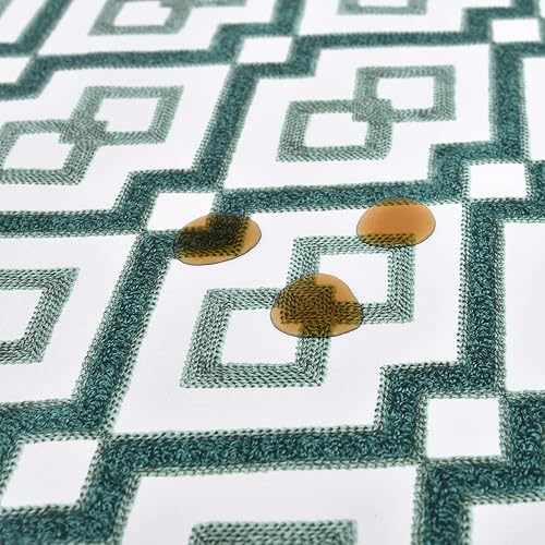 Miniatura 3 de Zobesta Manteles de vinilo para mesas rectangulares, mantel impermeable de PVC verde, mantel rectangular de vinilo resistente para cocina y