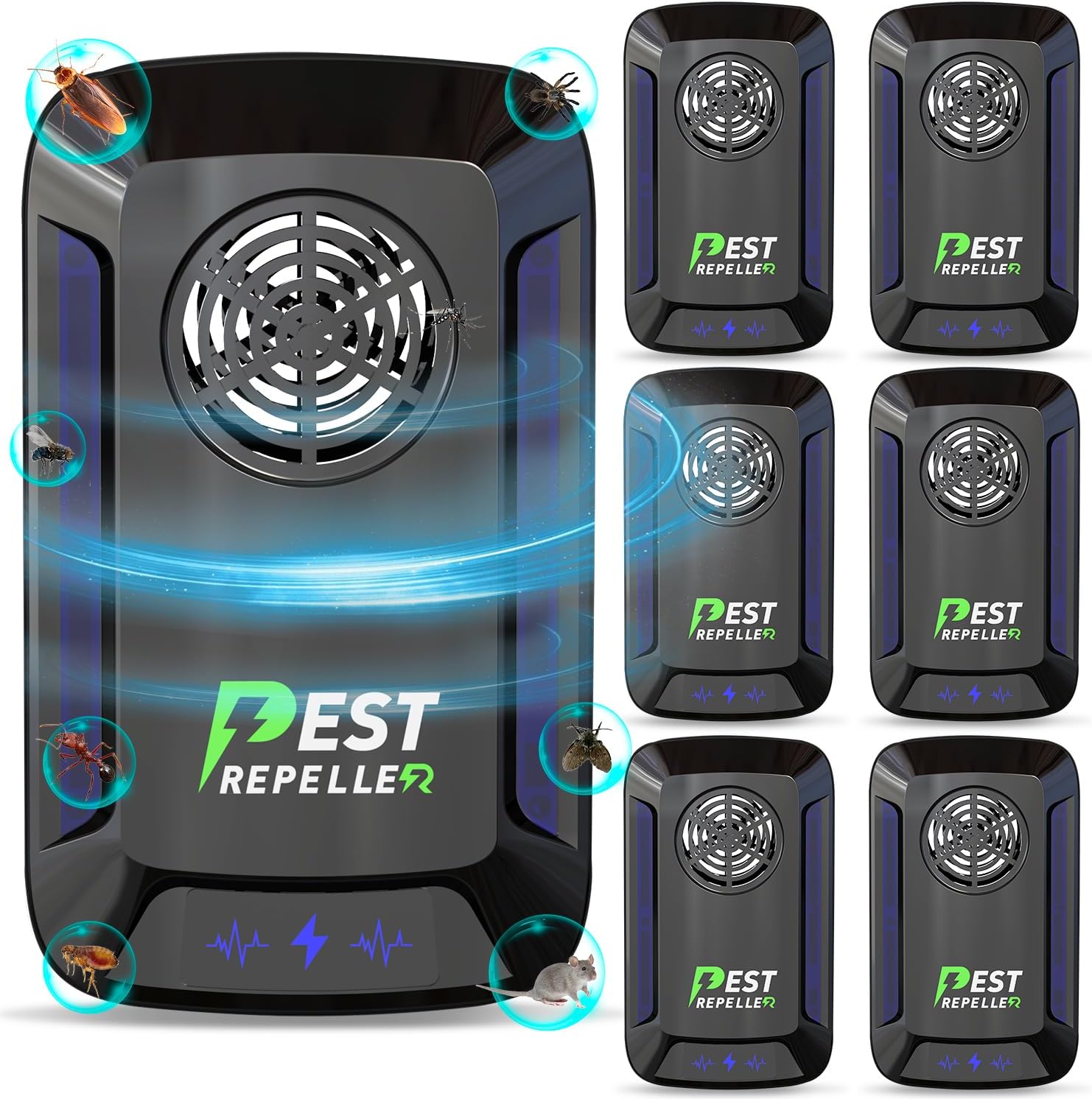 Ultrasonic Pest Repeller - Indoor Mouse Repellent Ultrasonic - Electronic Plug in Pest Defense Control for Insects