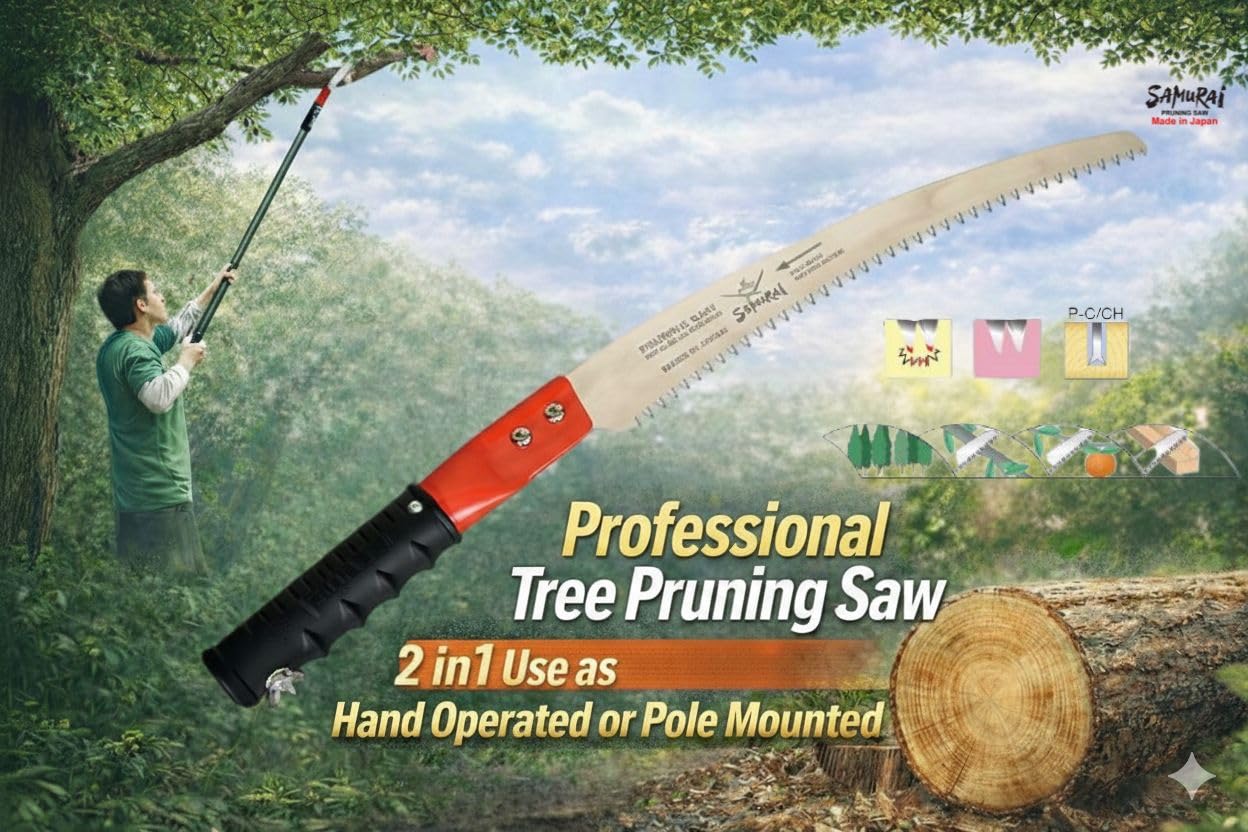 Serrucho Samurai Curvo Para Pertiga 330 mm.