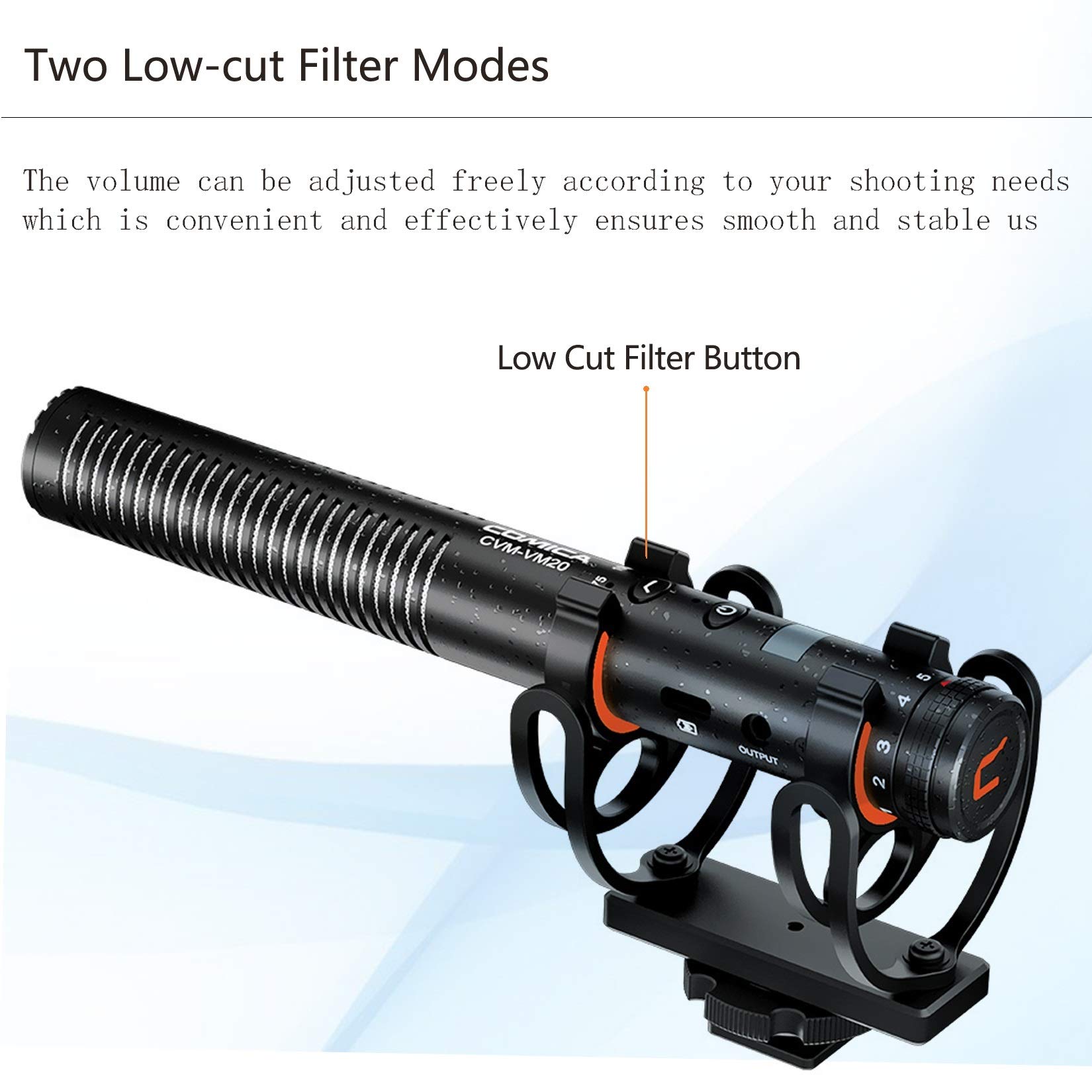 COMICA CVM-V30PRO Professional Super Cardioid Shotgun Microphone With Wind Muff - View #8