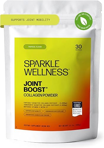 Sparkle Wellness Péptidos de Colágeno FORTIGEL & TENDOFORTE | Polvo de Colágeno con Ascorbato de Calcio Vitamina C para Apoyar la Movilidad de las