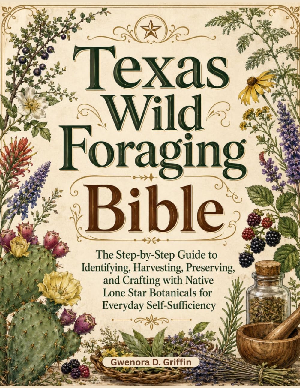 Texas Wild Foraging Bible: The Step-by-Step Guide to Identifying, Harvesting, Preserving, and Crafting with Native Lone Star Botanicals for Everyday Self-Sufficiency