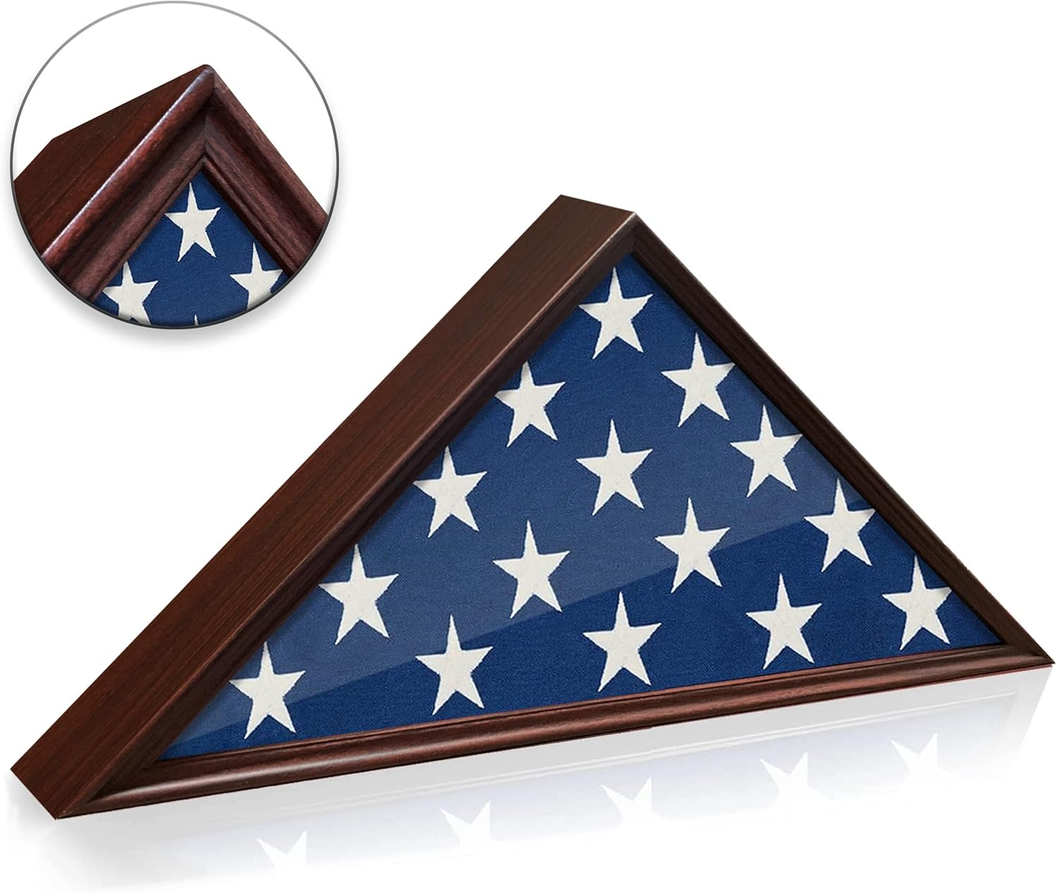 Mahagony Flag Case Made of Solid Wood Military Flag