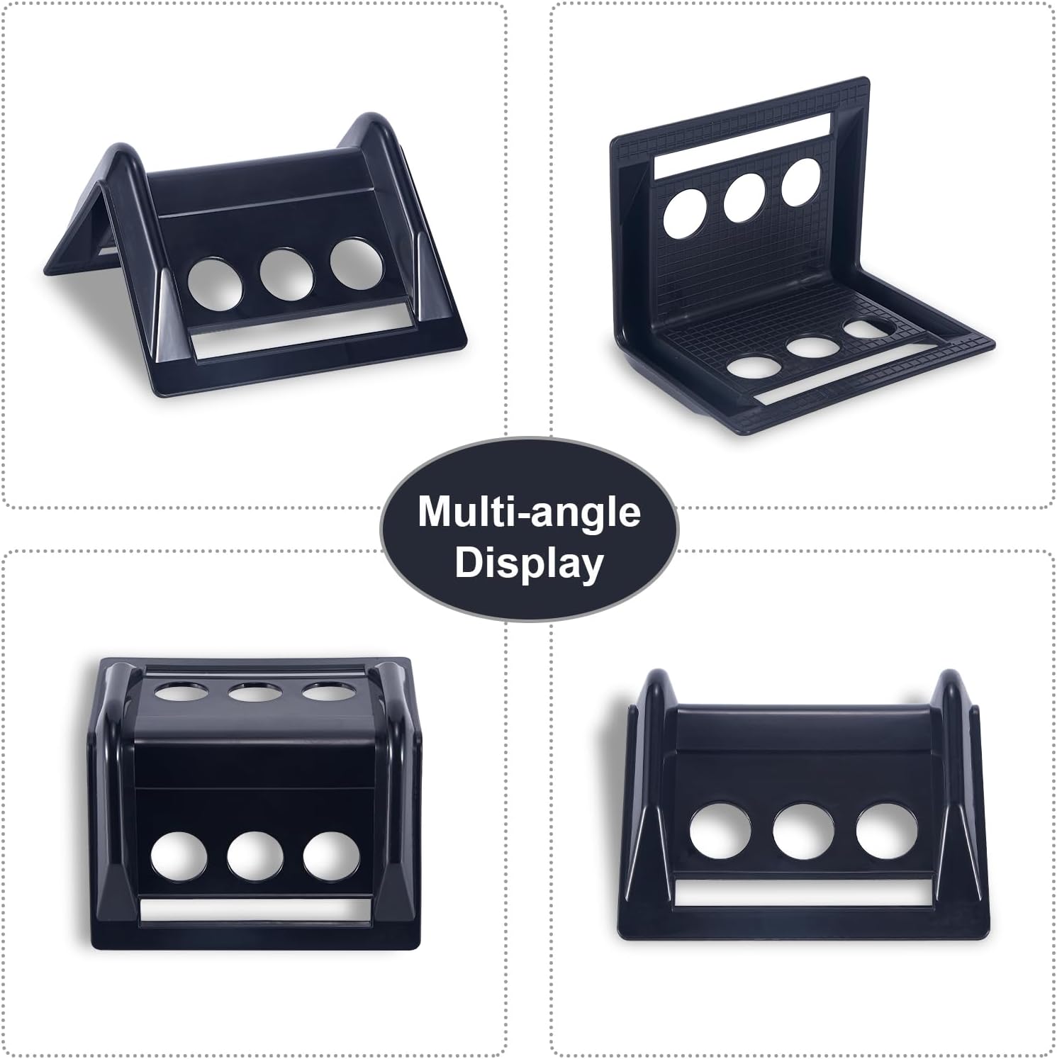 24 Pack 4" Flatbed Edge Protectors with Carrying Case, 4" Winch Ratchet Straps Plastic Corner Protectors for Flatbed Cargo Load (Black)