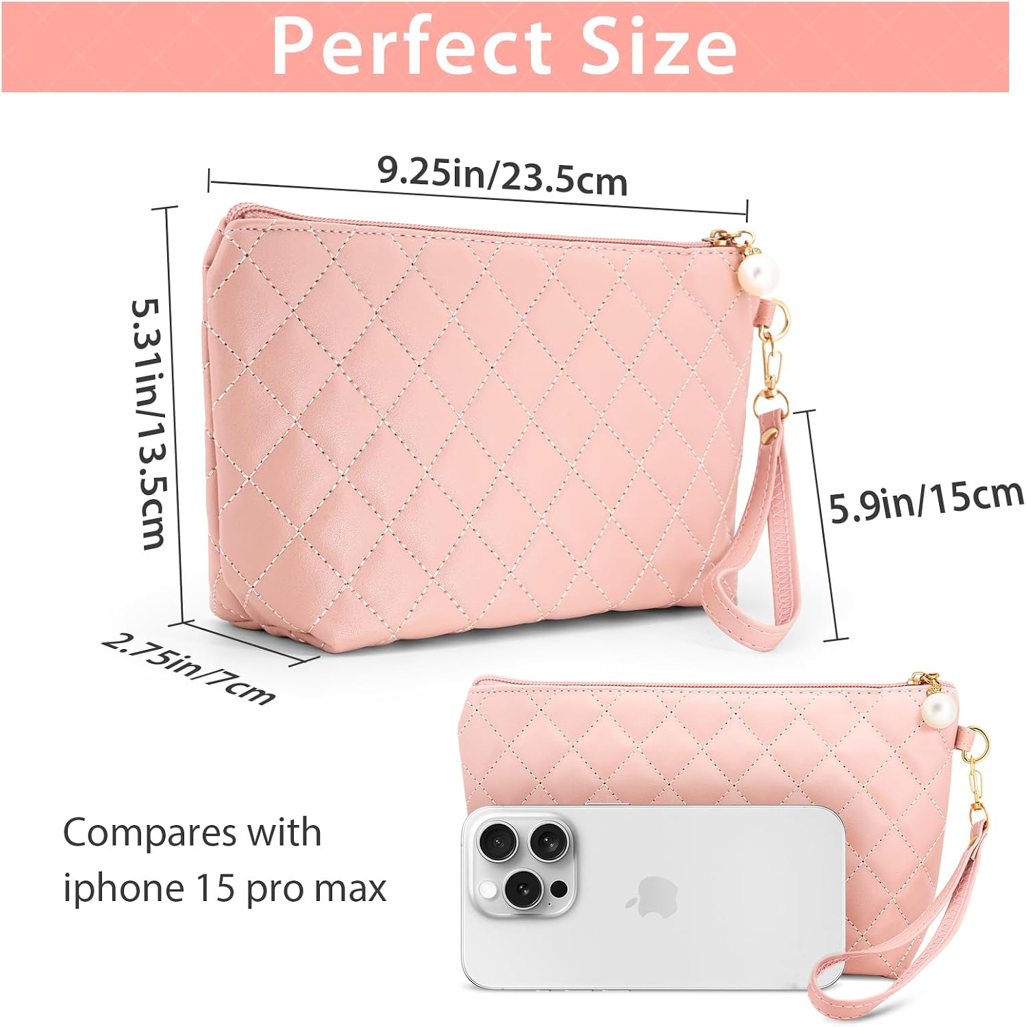 Wallet with strap wristlet purses for women Quilted Envelope Clutch Black clutch purses for women Black Evening Bag