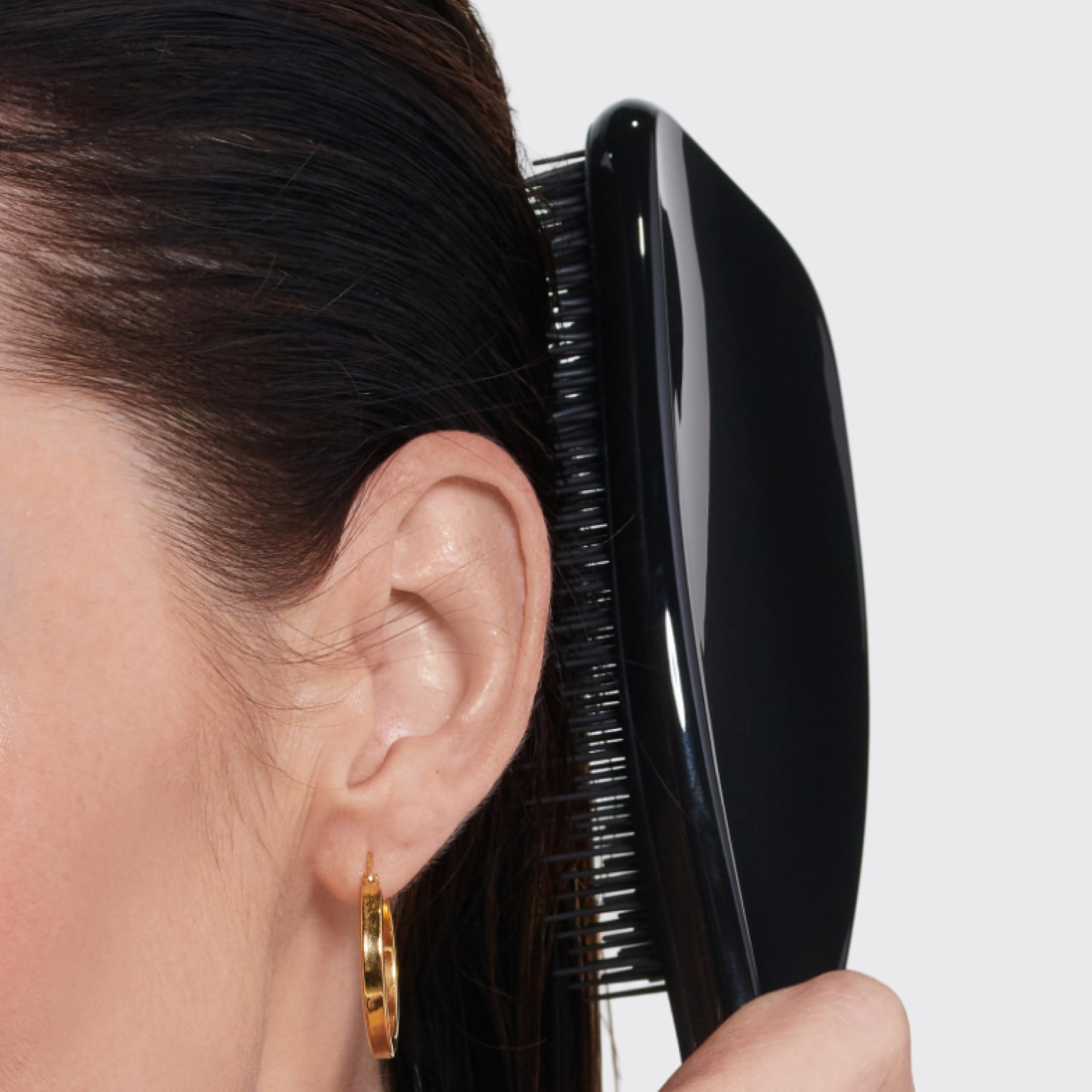 Tangle Teezer Ultimate Detangler - Szczotka do rozczesywania do gęstych, lokowanych i długich włosów - Dwupoziomowe ząbki zmniejszają łamliwość i eliminują splątania - Czarny połysk