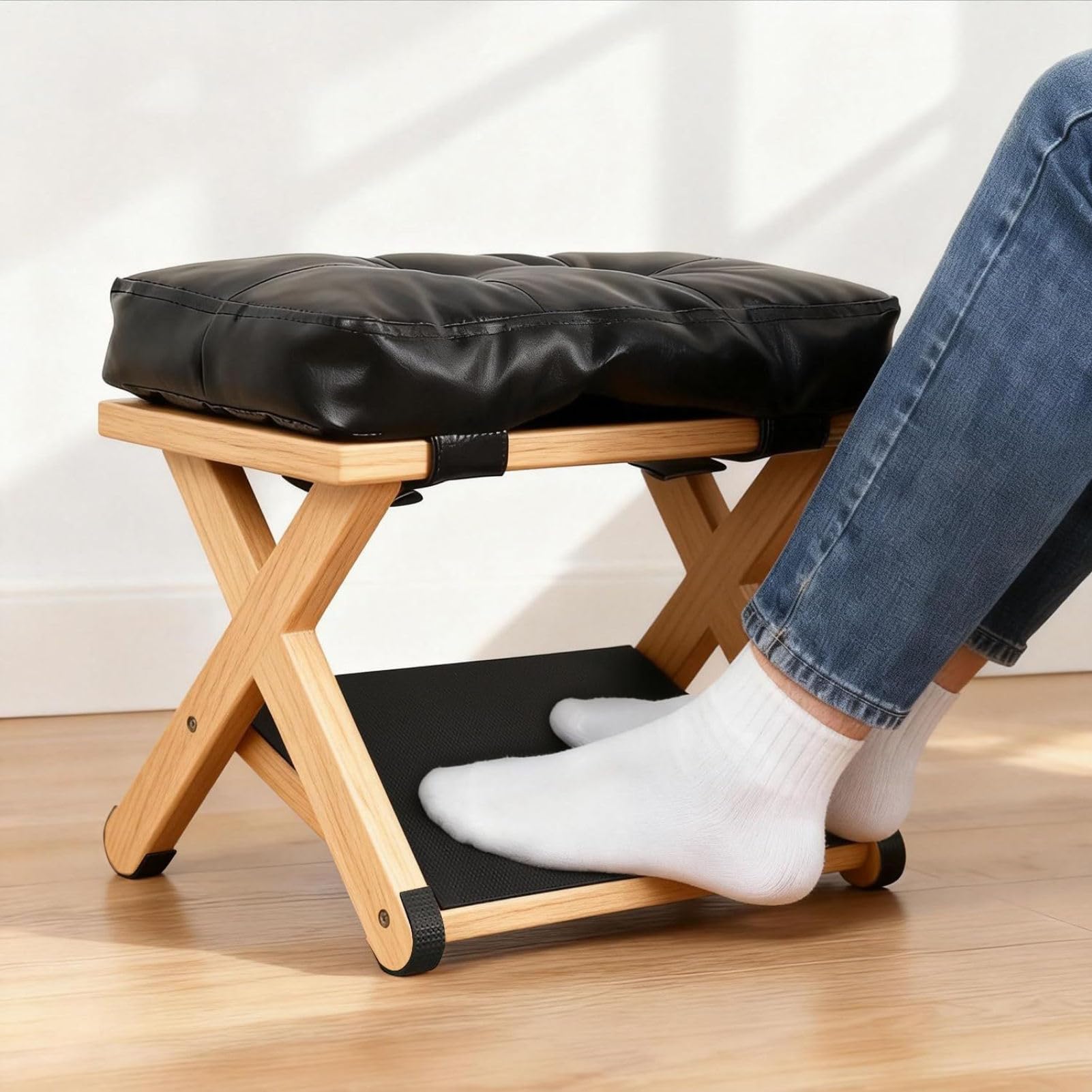 Poggiapiedi Sotto La Scrivania Antiscivolo Ergonomico Inclinato e Compatto | Poggiapiedi Per Sottoscrivania Da Ufficio per Casa Ufficio Studio Camera da Soggiorno