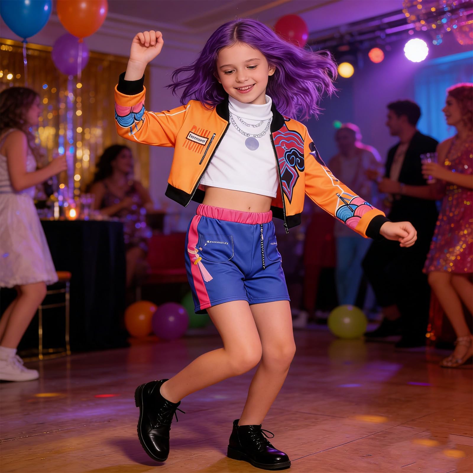 Disfraz para niña, diseño de estrella del pop para niña, disfraz de Ru-mi, juego completo para fiesta temática, disfraz de ídolo para escenarios, carnaval, Halloween — view 6