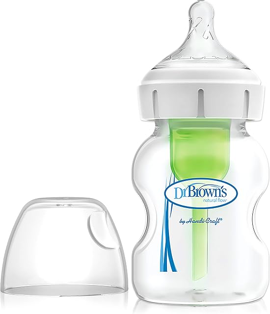 Dr. Brown's Options+ Anti-Colic Baby Bottle, 150ml Wide Neck,1 pack