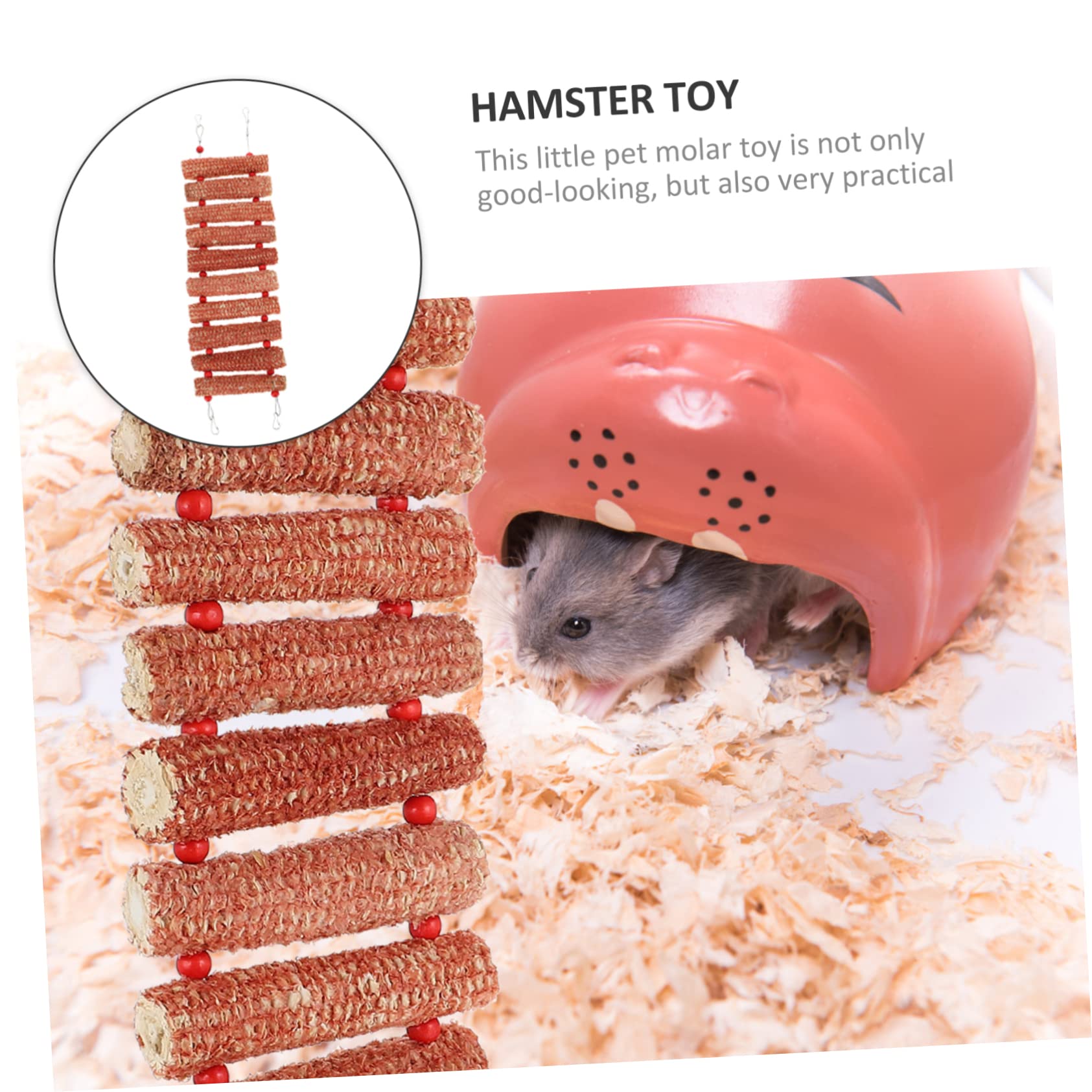 Angoily 3pezzi Giocattolo Decorativo Per Piccoli Animali Guscio Di Mais Accessorio Per Conigli e Criceti Gioco Molar Per Animali Domestici Sicuro e Pratico Per Divertimento e Esercizio
