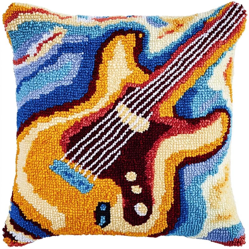 Funda de almohada de guitarra para anudar en casa y decorar tu sala de música