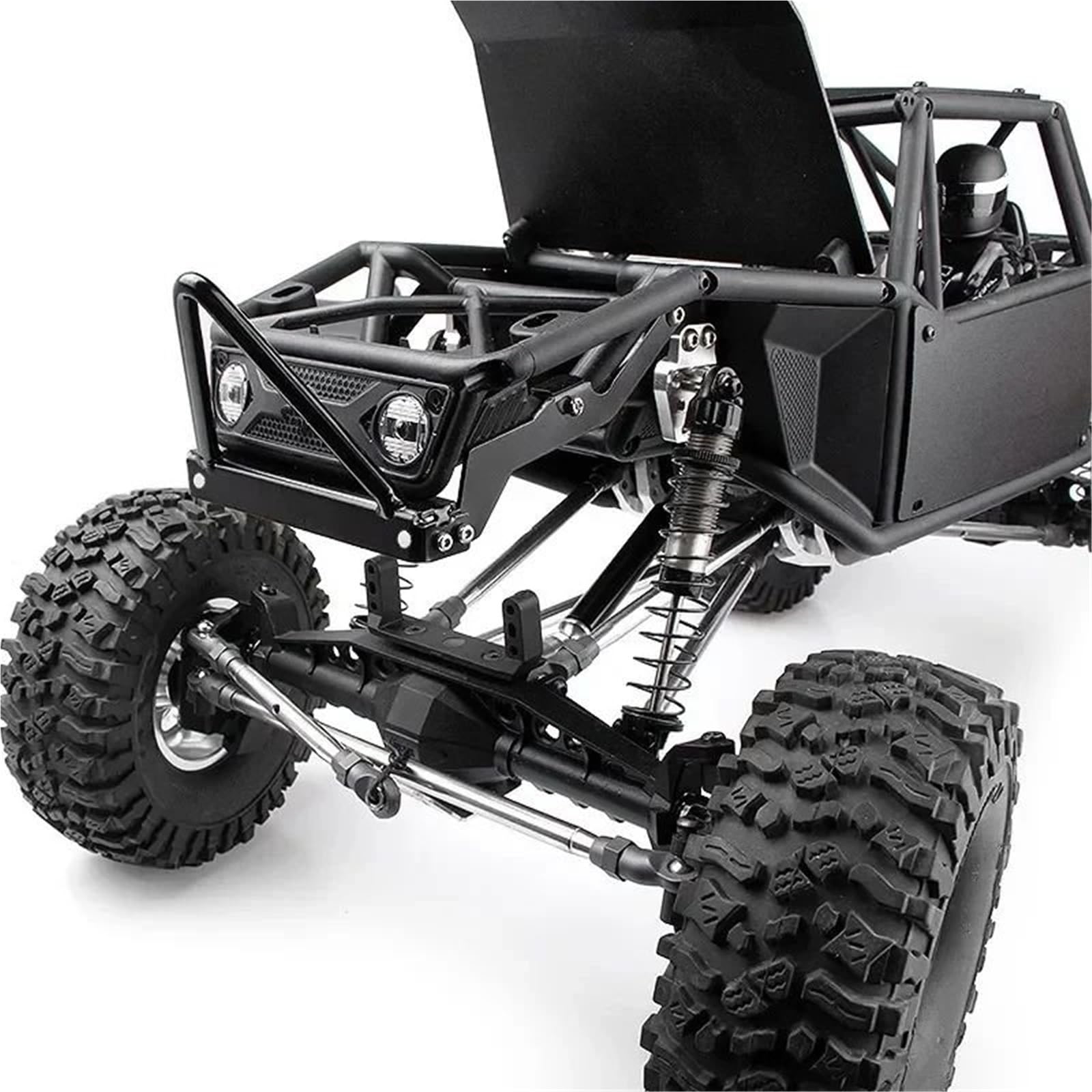 Per Traxxas Per Axial Per Capra Per UTB 1/10 Metallo Nero Paraurti Anteriore RC Crawler Auto FAI DA TE Aggiornamento Parti Accessori Componenti RC Ricambi Modellismo