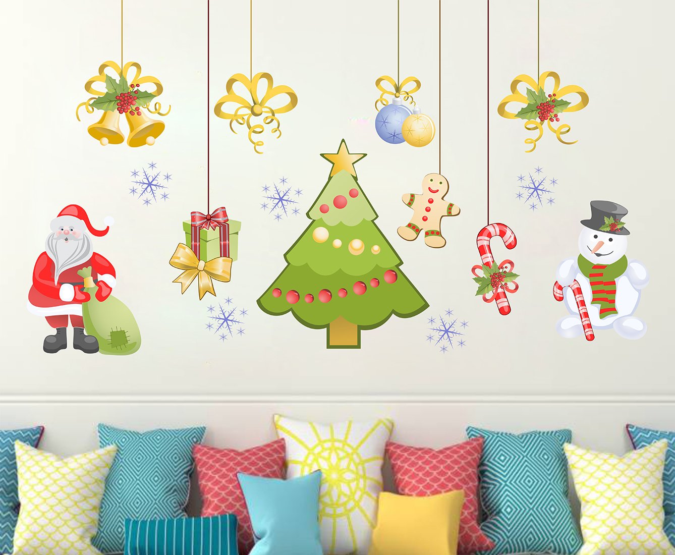Buy Wallstick Happy Christmas wallstickers (Vinyl 100 cm x 60 cm