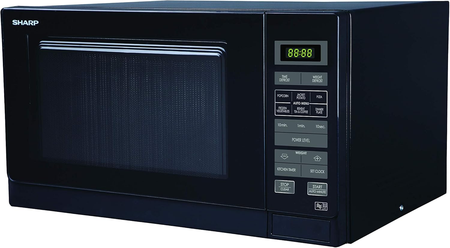Sharp R372KM Solo Touch Control Microwave, 25 Litre capacity, 900W, Black
