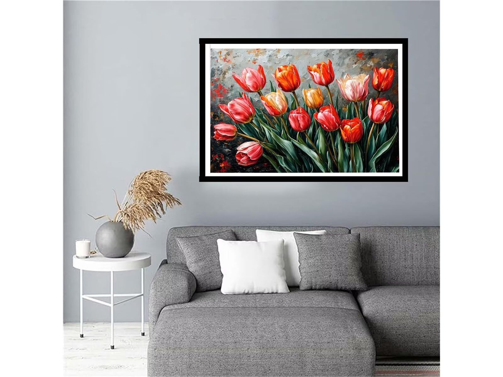 油画 油絵 チューリップ 絵画 Amazon co jp チューリップ 花 ペイント