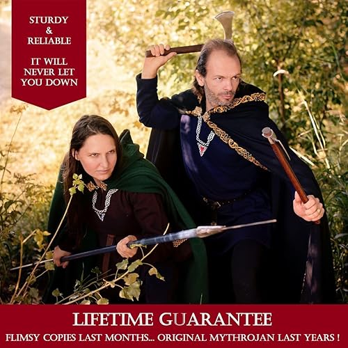 Miniatura 6 de Mythrojan Disfraz medieval del Renacimiento de la cabeza de hacha de hacha lista para la batalla