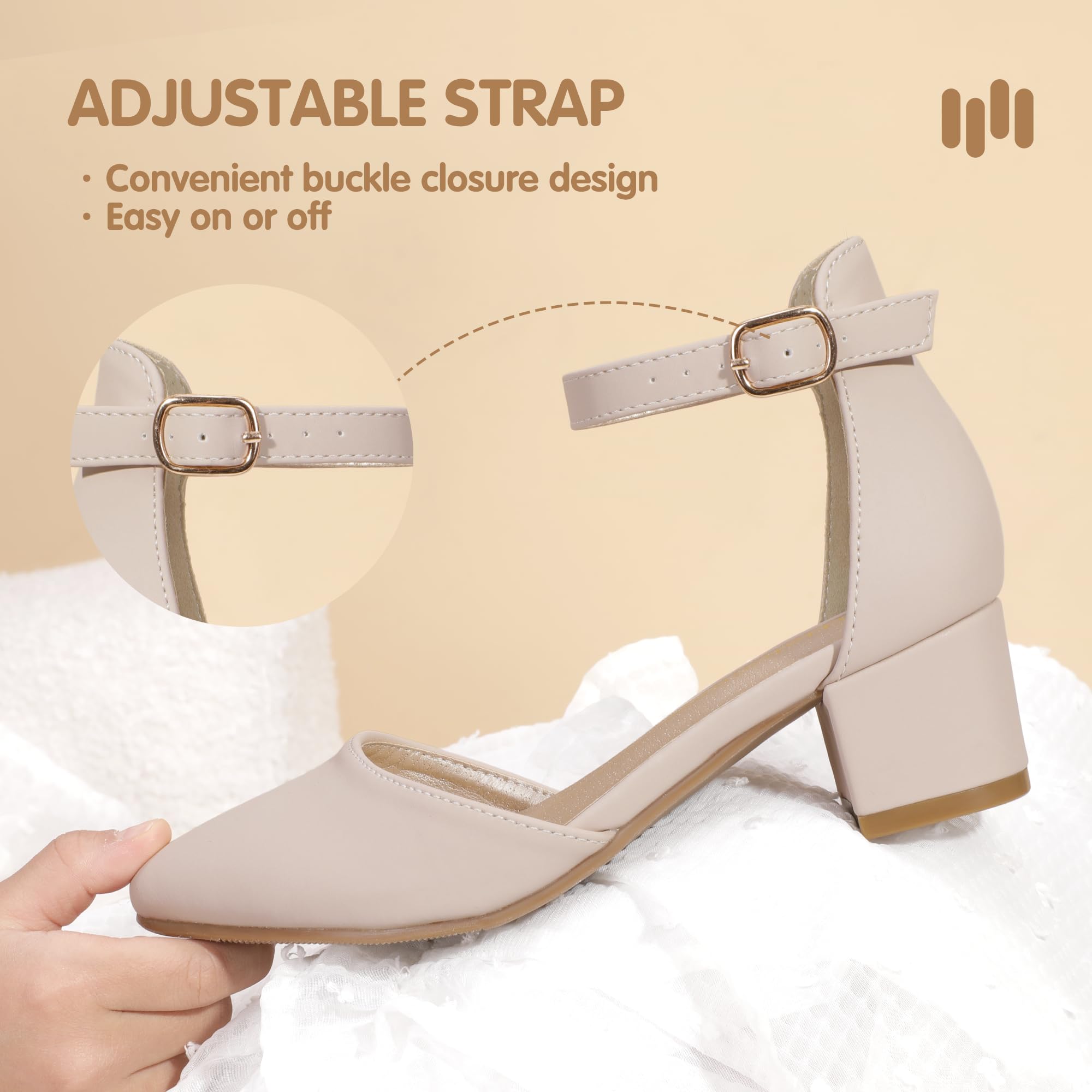 EIGHT KM Girls High Heel Dress Shoes Mary Jane Wedding Party Pumps Princess Shoes Ekm7015 Sparkle Glitter Gradual Color