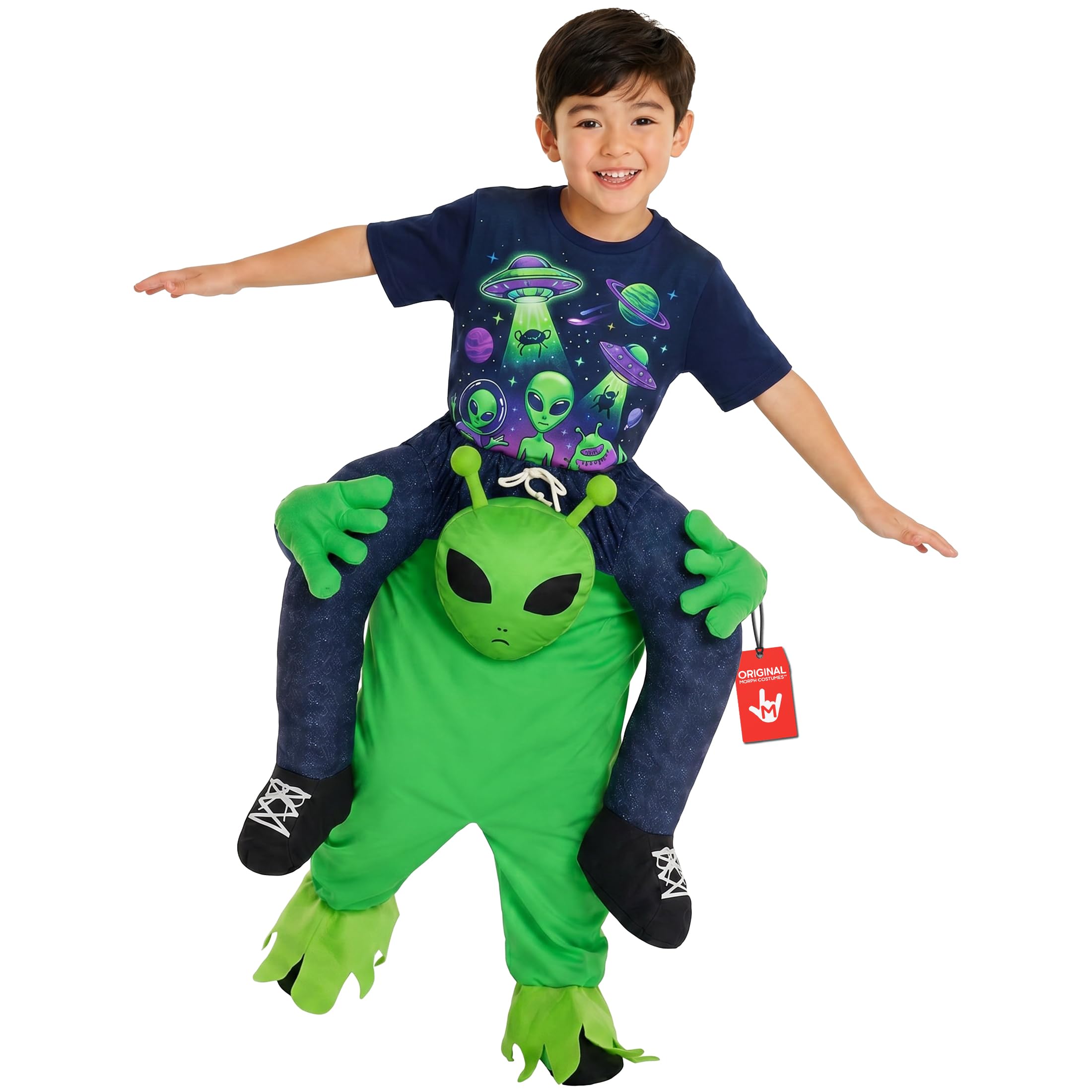 Morphsuits Mckpbal Alien Piggyback Kids Fancy Dress costume – Taglia unica