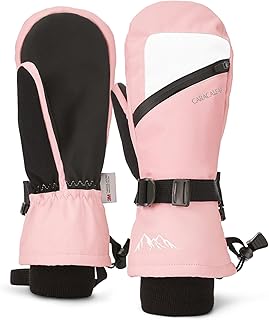 Manoplas de esquí de invierno para hombres y mujeres, para clima frío, guantes cálidos para snowboard, guantes impermeables para deportes de nieve