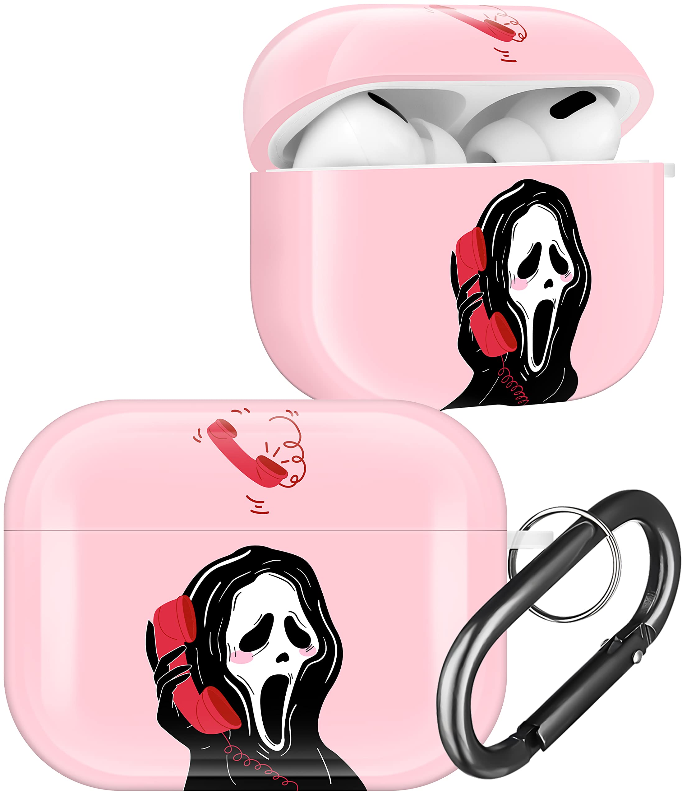AirPods Pro Ghostデザイン Ulirath Scream Ghost Case for AirPod Pro 2 Skull Halloween Design