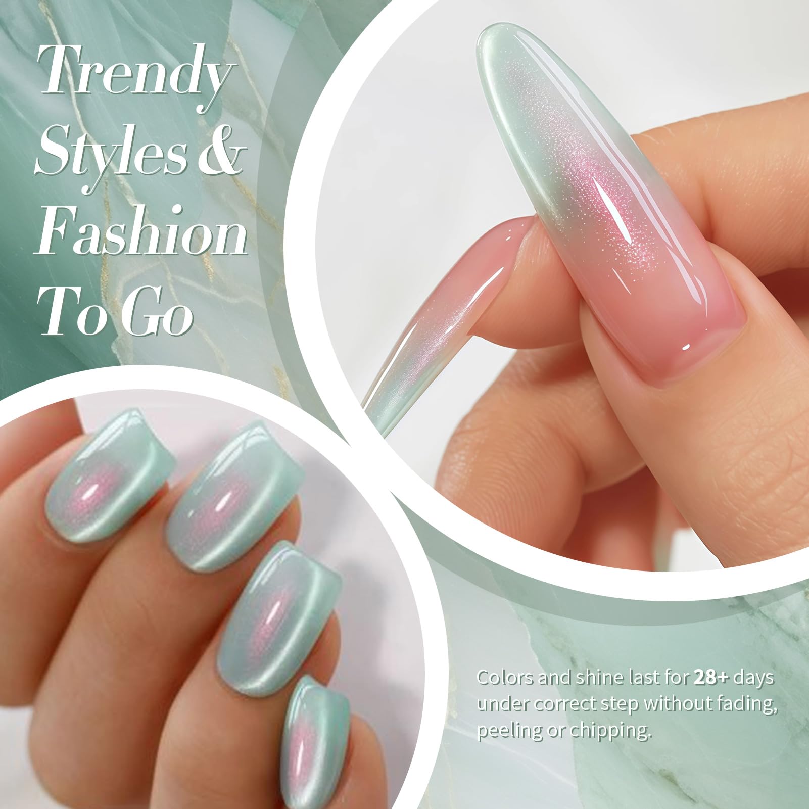 S♡mint Aurora Magnet Gel UNIVERS series Amazon.com: Born Pretty Aurora Mint Green Crystal Cat Magnetic Eye