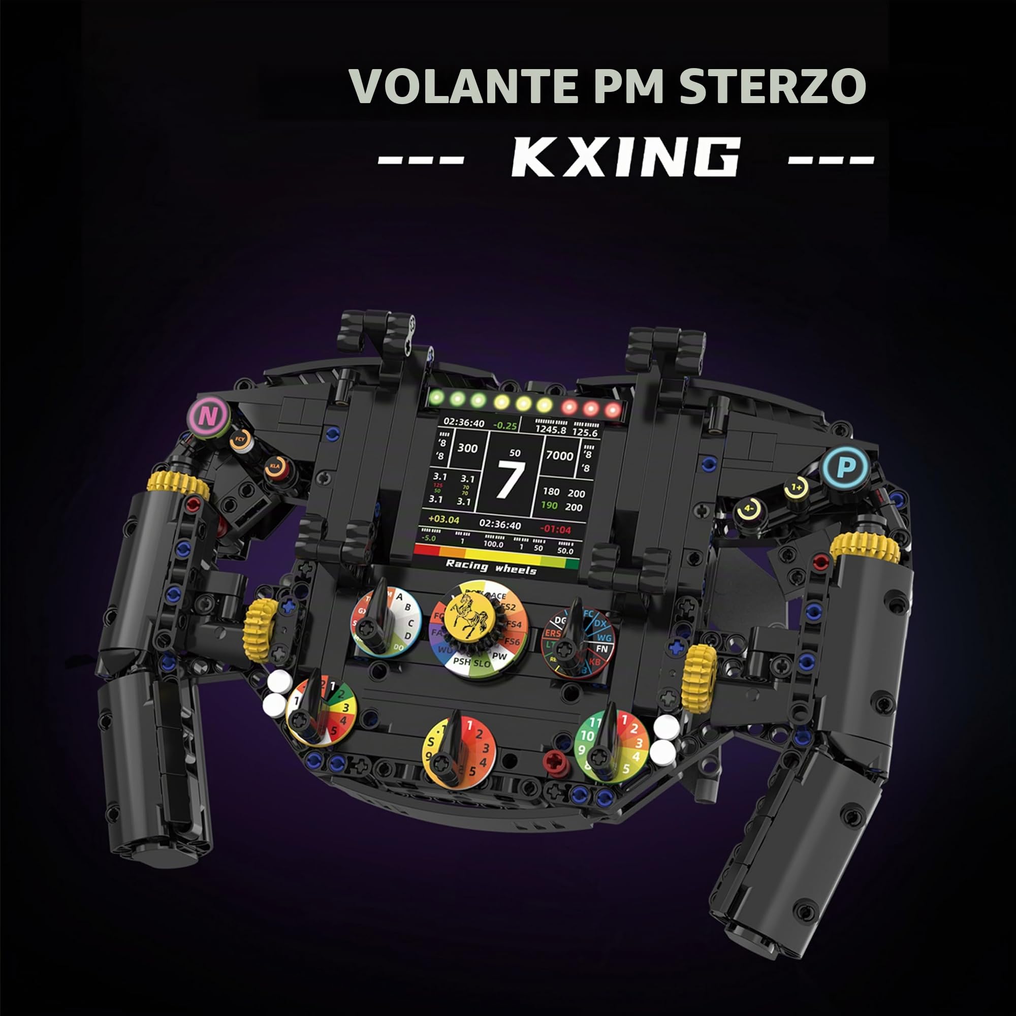 833PCS F1 Racing Car Volante Building Set, un giocattolo di ingegneria stelo con manopole funzioni, pannello di visualizzazione e paddle Shifters, adatto per bambini e collezionisti adulti.