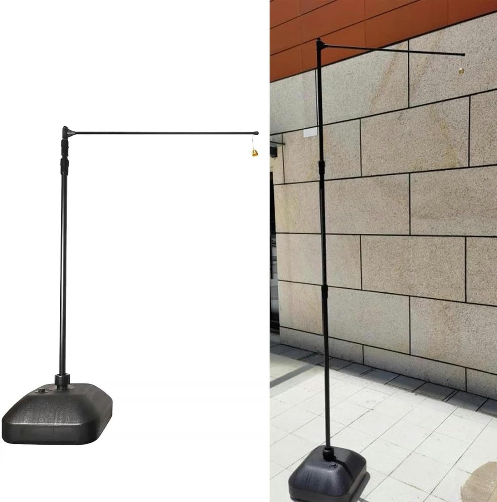 Testeur de saut vertical autonome réglable de 5,9 à 11 pieds avec cloche pour volleyball