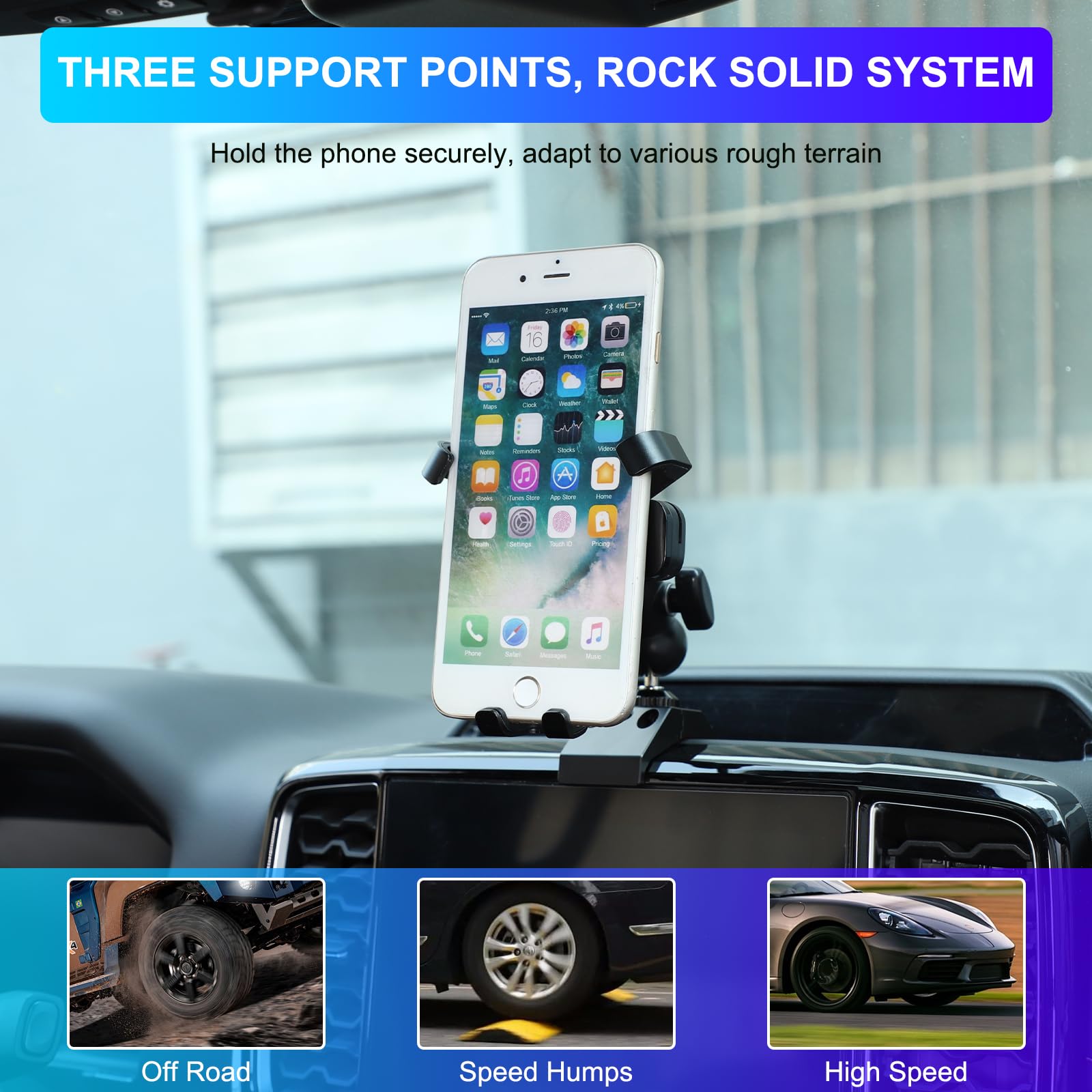 Supporto per cellulare Ford Ranger dal 2023, speciale clip "Peanut Socket" per guarnizione di ventilazione, fissaggio superiore dello schermo di navigazione, design a 1 forma/B, magnetico, nessun